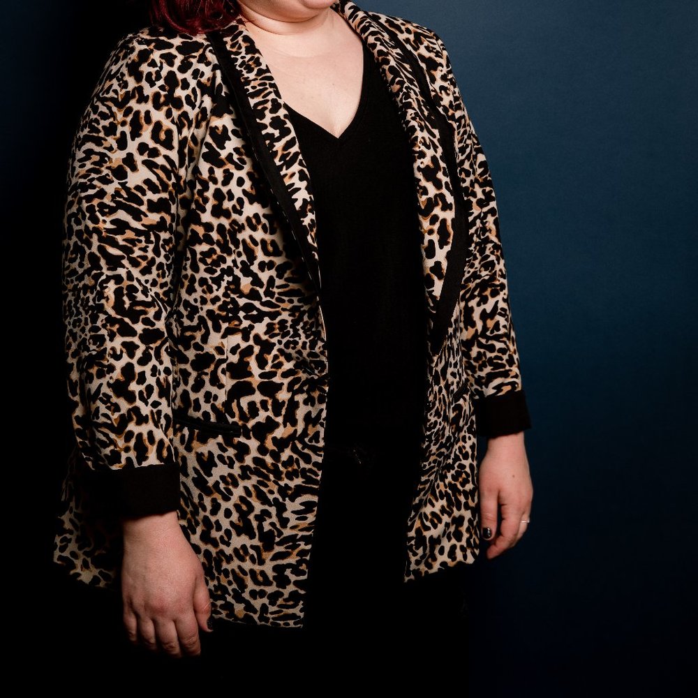 ELOQUII LEOPARD TUX BLAZER SIZE 14 *PLUS* *MID SIZE*